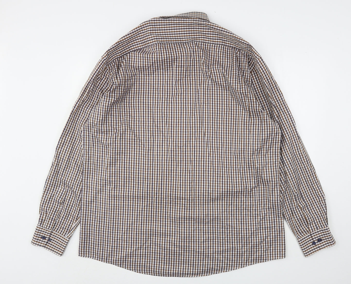 Daniel Grahame Mens Multicoloured Plaid Cotton  Button-Up Size 2XL Collared