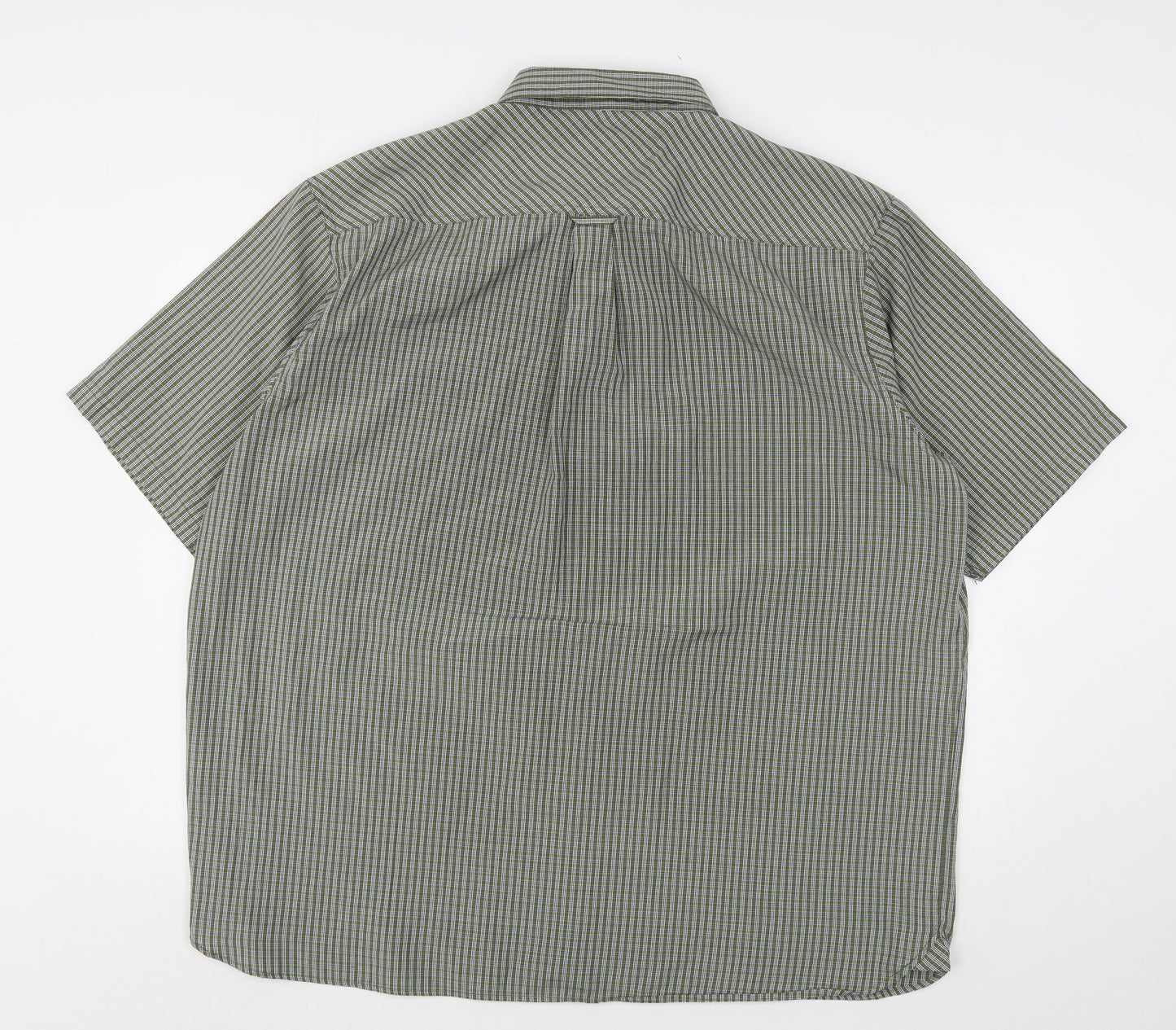 James Pringle  Mens Green Check Polyester  Button-Up Size 2XL Collared