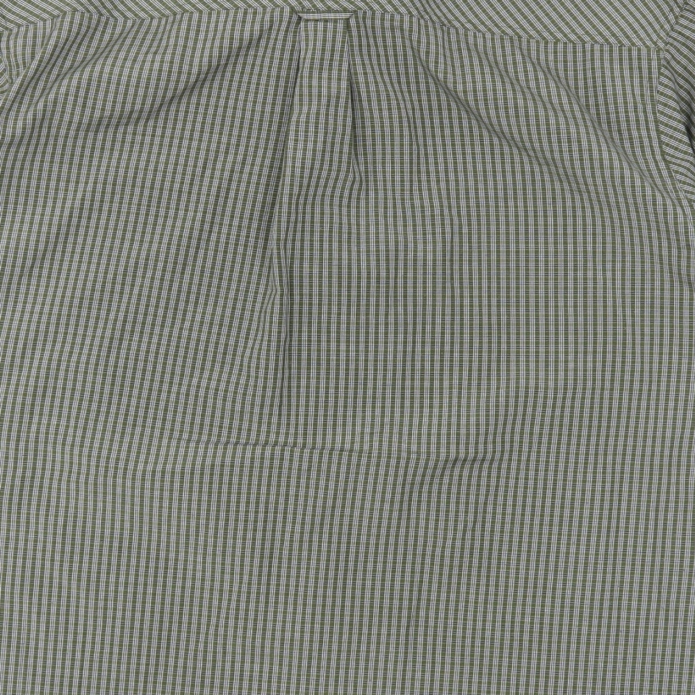 James Pringle  Mens Green Check Polyester  Button-Up Size 2XL Collared