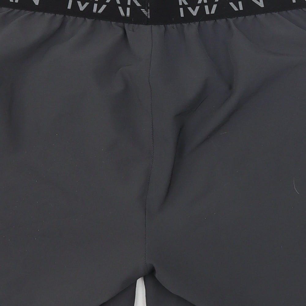 BoohooMAN Mens Grey  Polyester Athletic Shorts Size S L6 in Regular