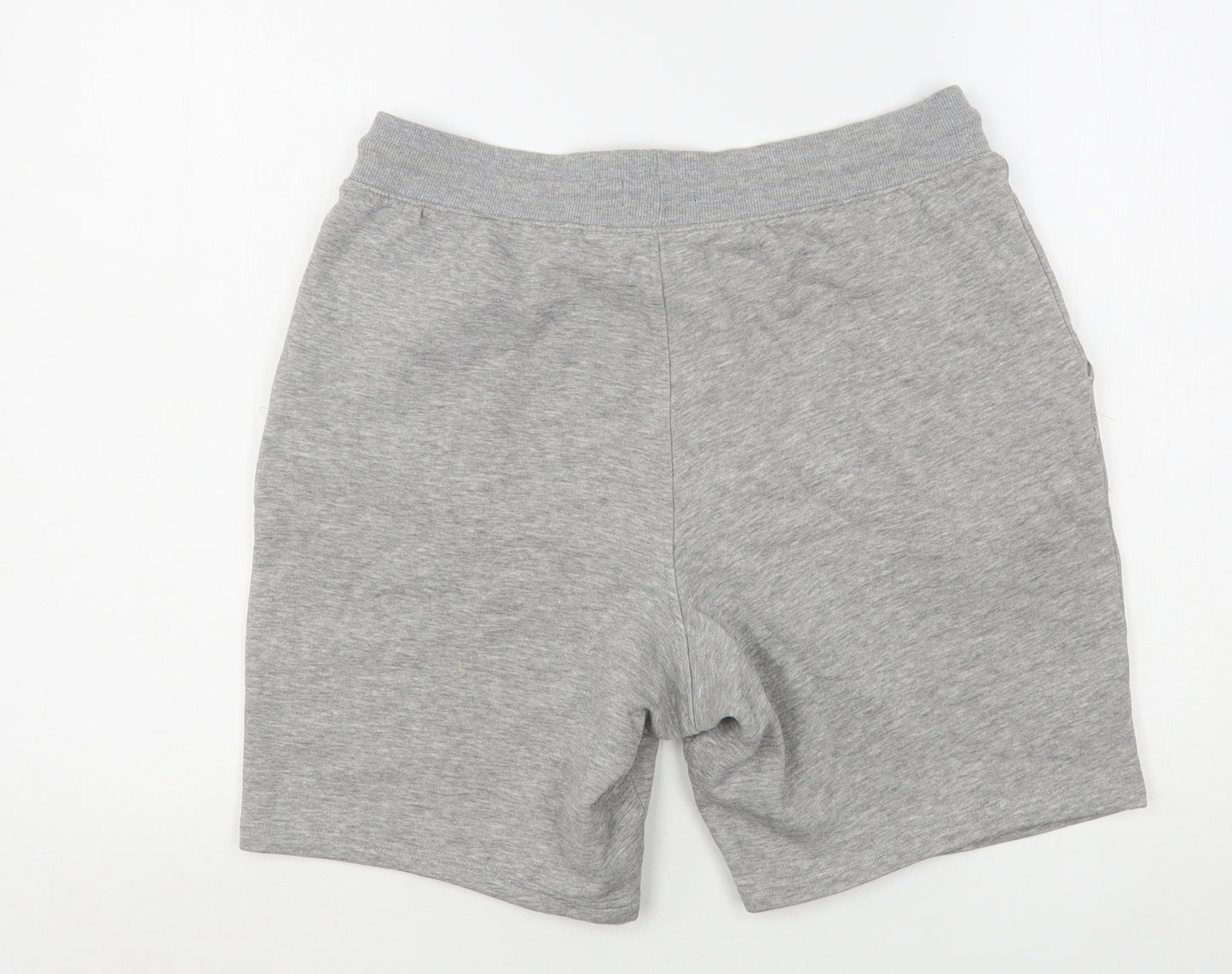 New Look Mens Grey  Cotton Sweat Shorts Size M L7 in Regular Drawstring