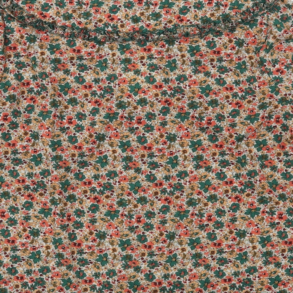 Monsoon Womens Multicoloured Floral Polyester Basic Button-Up Size 18 Collared