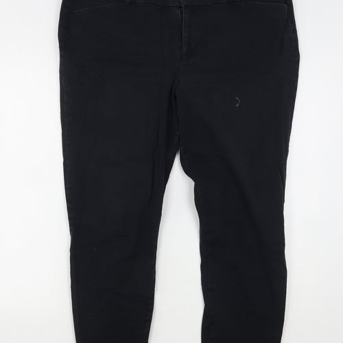 Old Navy Womens Black  Cotton Skinny Jeans Size 16 L25 in Regular