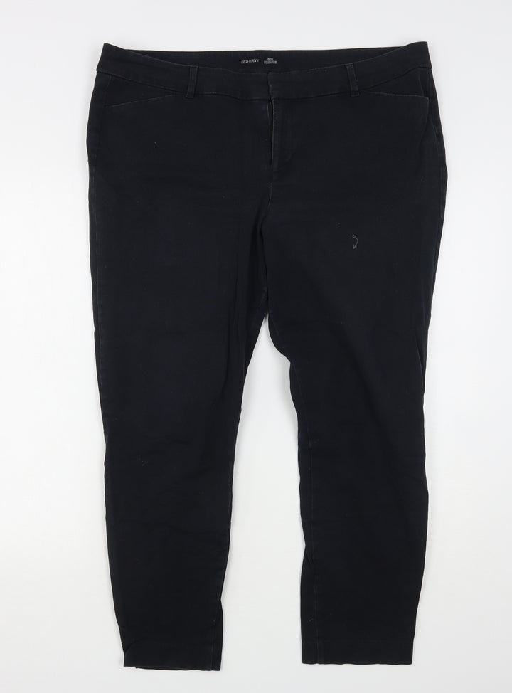 Old Navy Womens Black Cotton Skinny Jeans Size 16 L25 in Regular