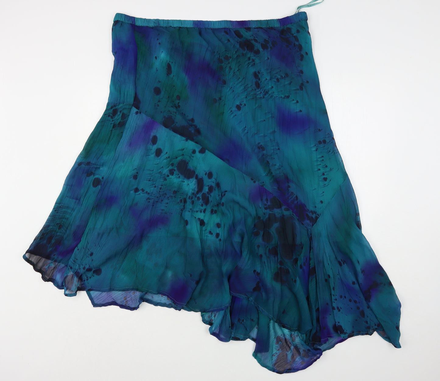 Alain Weiz Womens Multicoloured Geometric Polyester A-Line Skirt Size 26