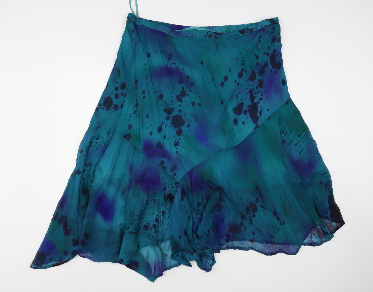 Alain Weiz Womens Multicoloured Geometric Polyester A-Line Skirt Size 26