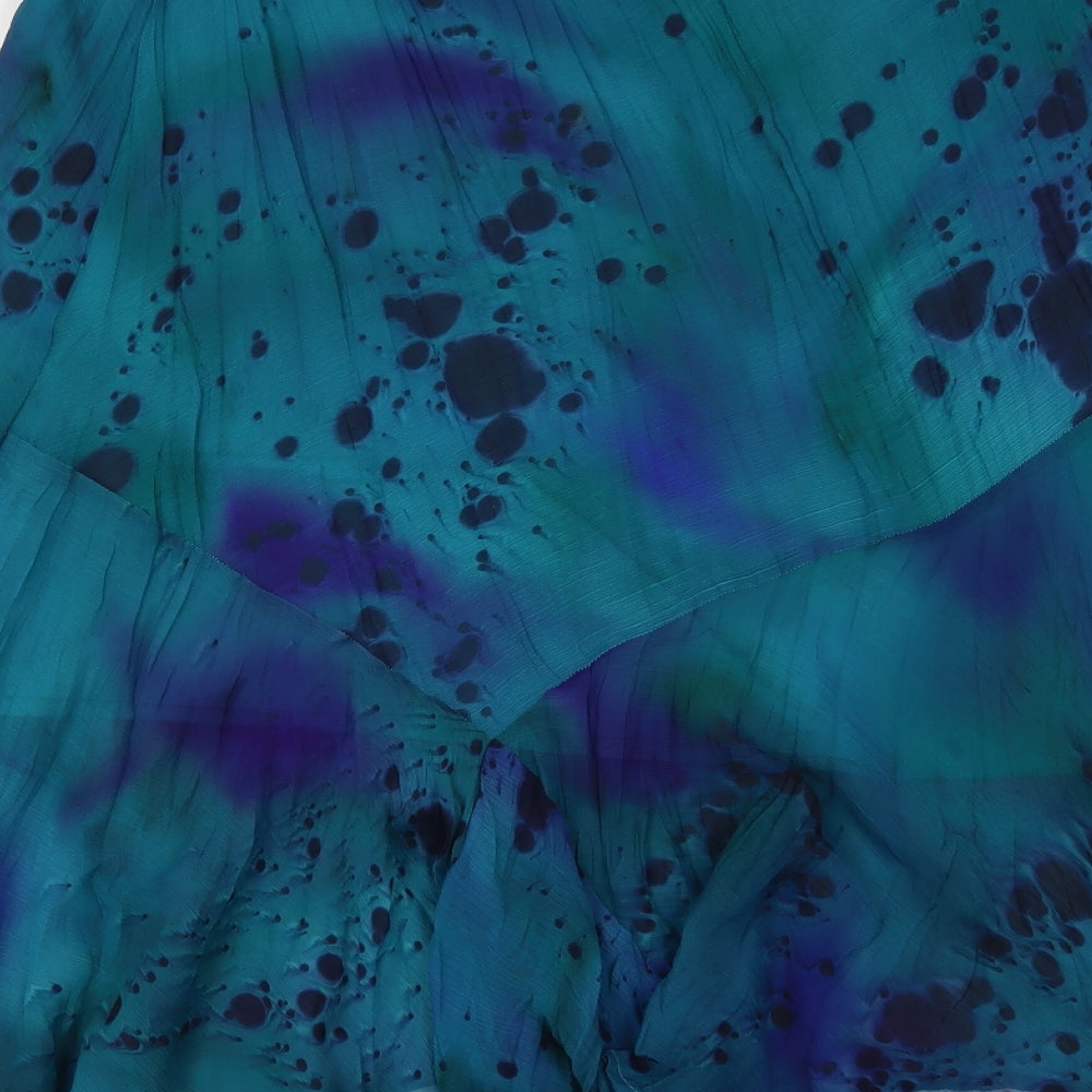 Alain Weiz Womens Multicoloured Geometric Polyester A-Line Skirt Size 26