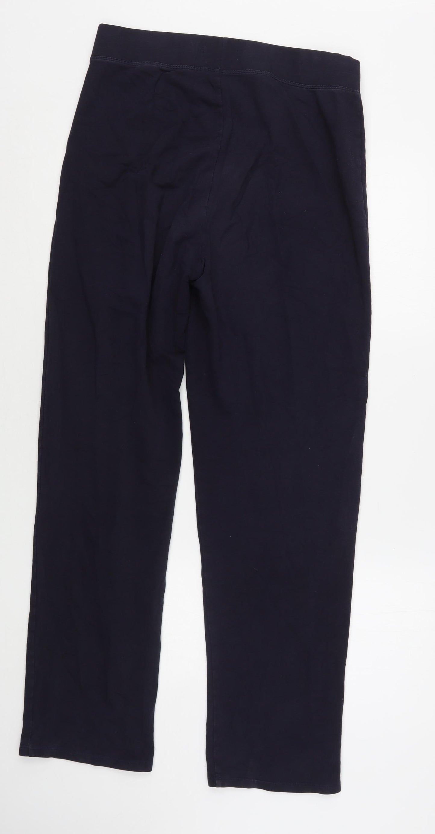 Marks and Spencer Womens Blue  Cotton Jogger Leggings Size 14 L30 in