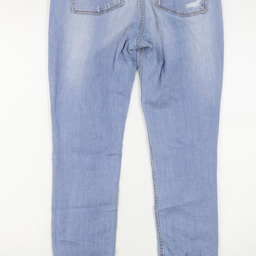 NEXT Womens Blue  Cotton Skinny Jeans Size 12 L28 in Regular