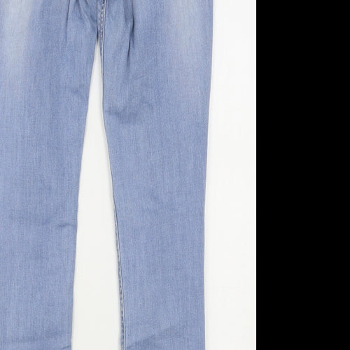 NEXT Womens Blue  Cotton Skinny Jeans Size 12 L28 in Regular