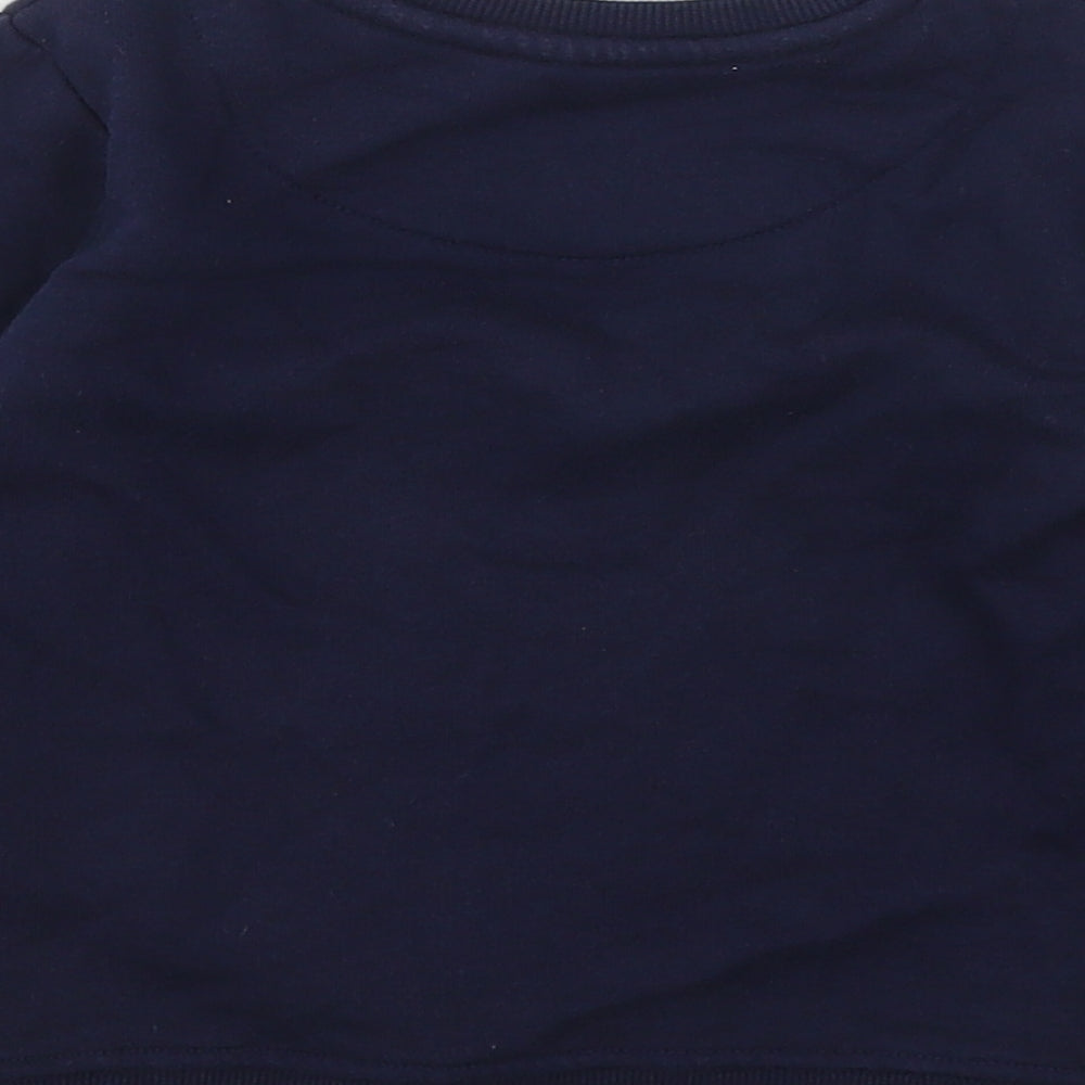 Marks and Spencer Boys Blue Round Neck  Cotton Pullover Jumper Size 2-3 Years   - Batman