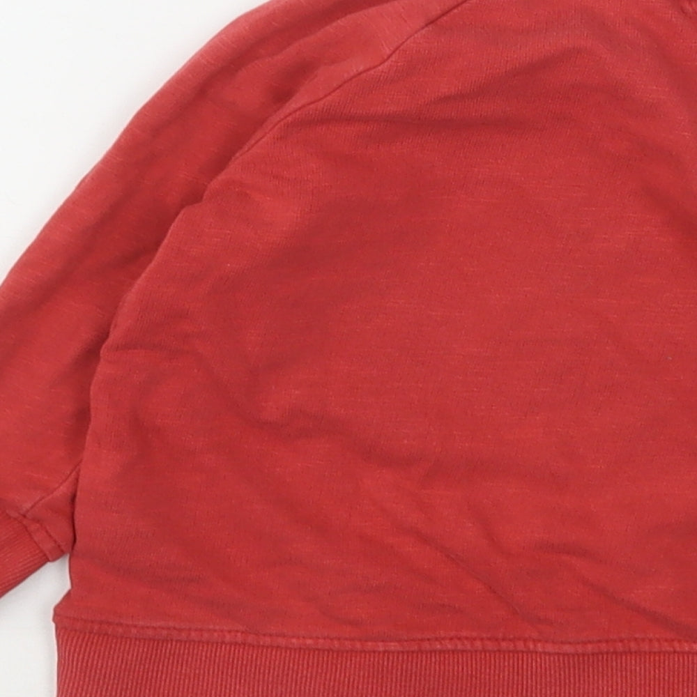 H&M Boys Red  Cotton Pullover Jumper Size 12-18 Months