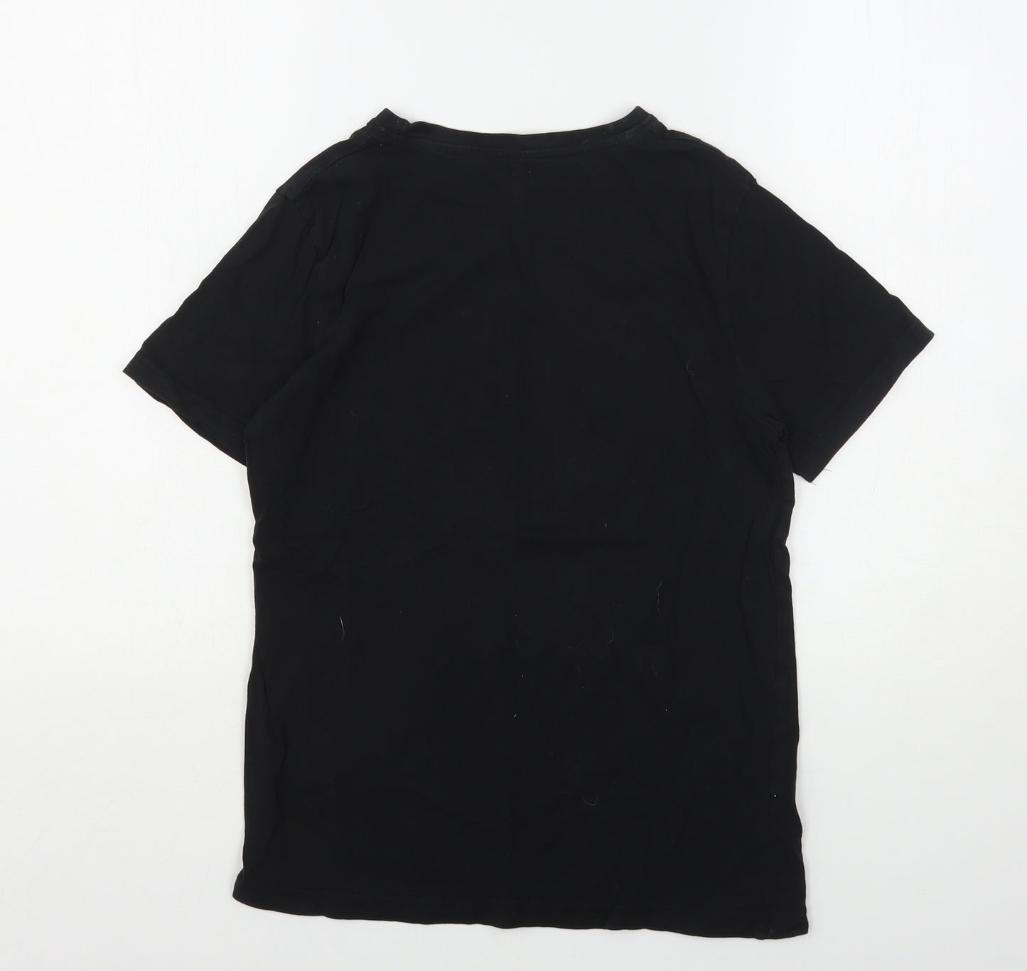 Kiabi Boys Black  Polyester Basic T-Shirt Size 14 Years Round Neck  - Skateboarding