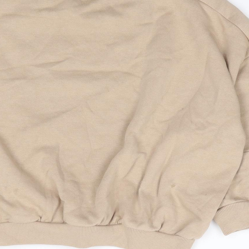 George Boys Beige Crew Neck  Cotton Pullover Jumper Size 4-5 Years  Pullover