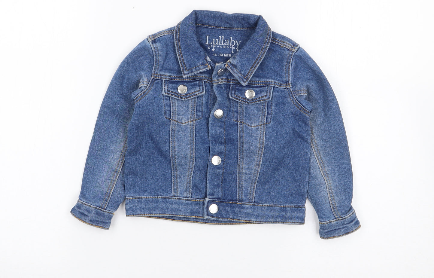 Peacocks Girls Blue   Jacket  Size 18-24 Months   Snap