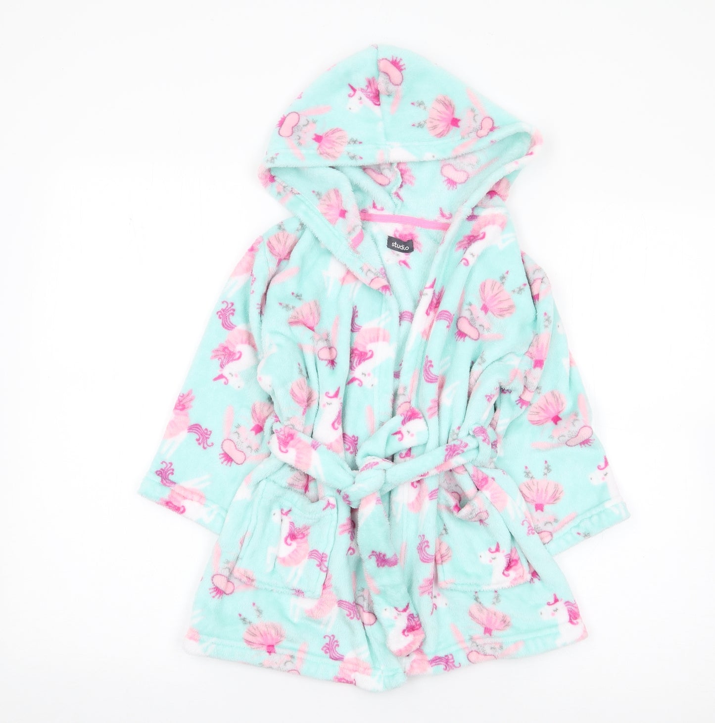 Studio Girls Multicoloured Geometric Polyester Top Robe Size 3-4 Years   - Unicorn