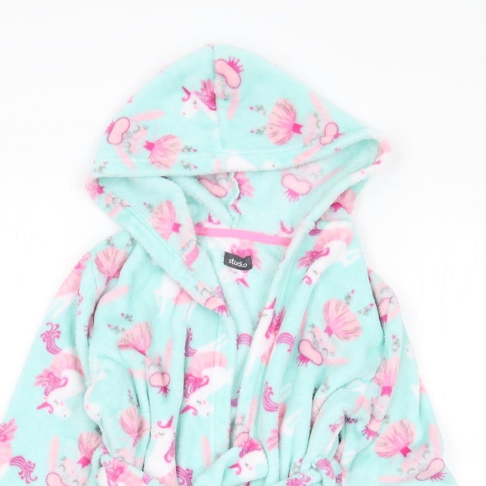 Studio Girls Multicoloured Geometric Polyester Top Robe Size 3-4 Years   - Unicorn