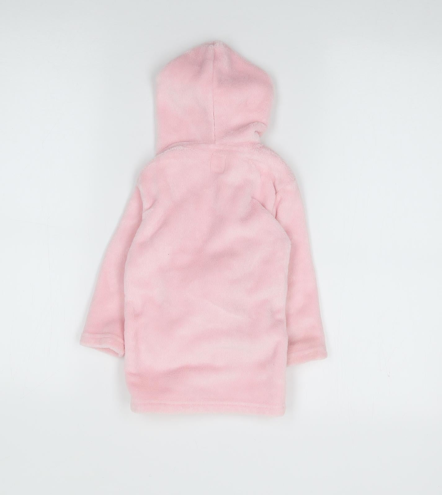 Primark Girls Pink Solid Polyester Robe  Size 12-18 Months
