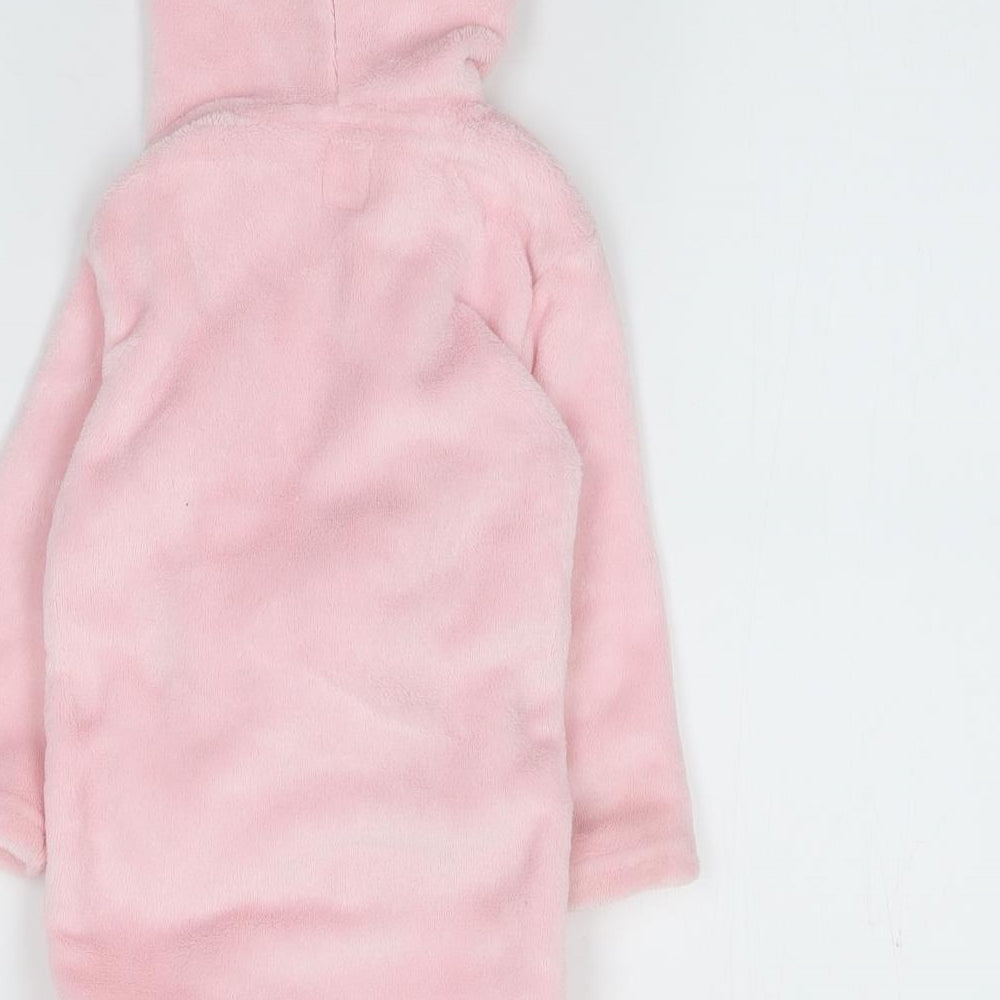 Primark Girls Pink Solid Polyester Robe  Size 12-18 Months