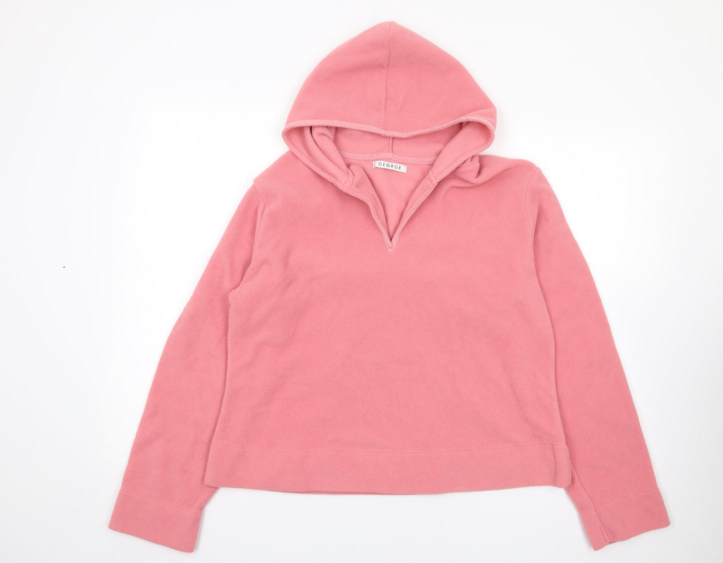 George Womens Pink  Polyester Pullover Hoodie Size 16  Pullover