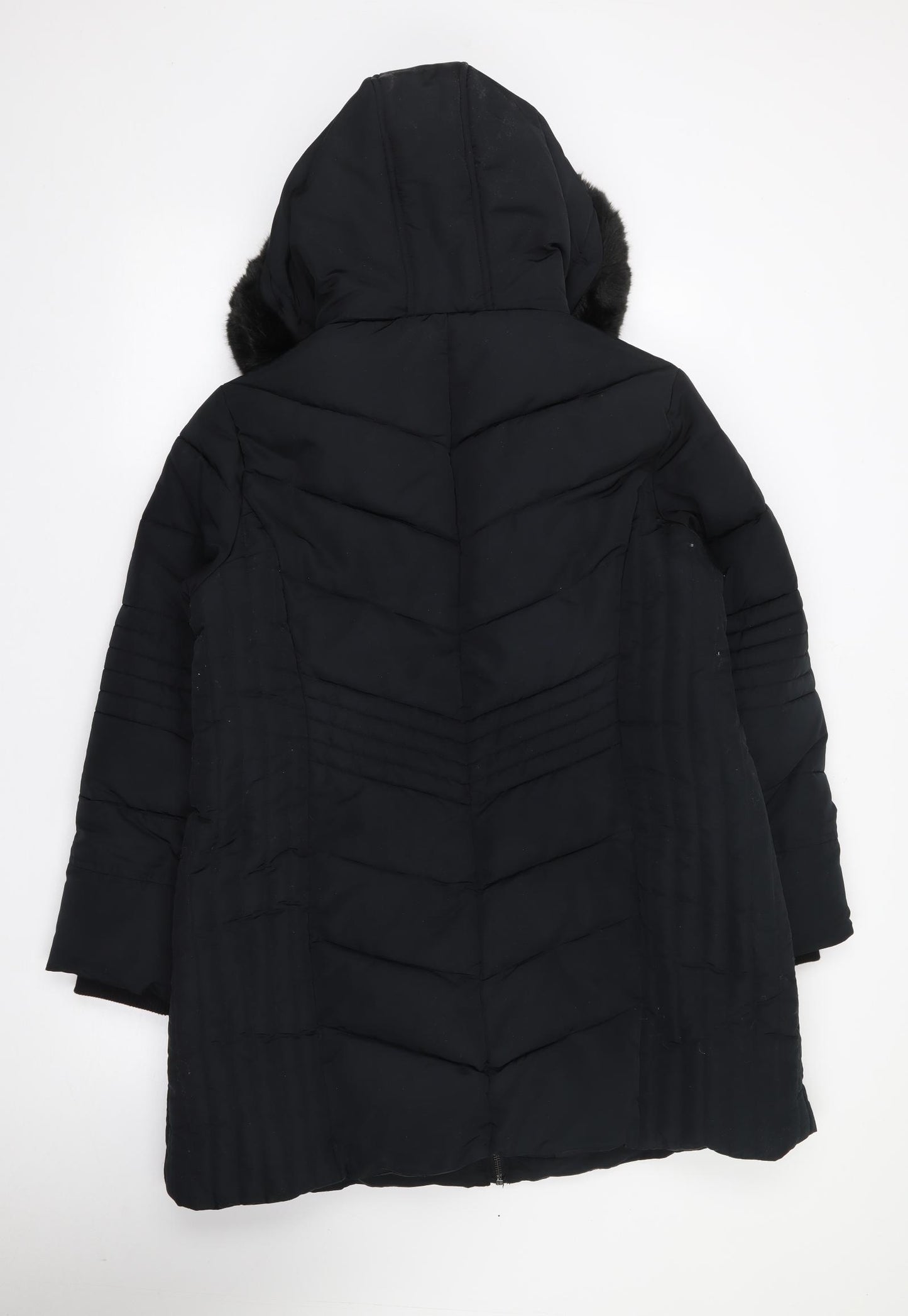 Evans Womens Black   Parka Coat Size 18  Zip