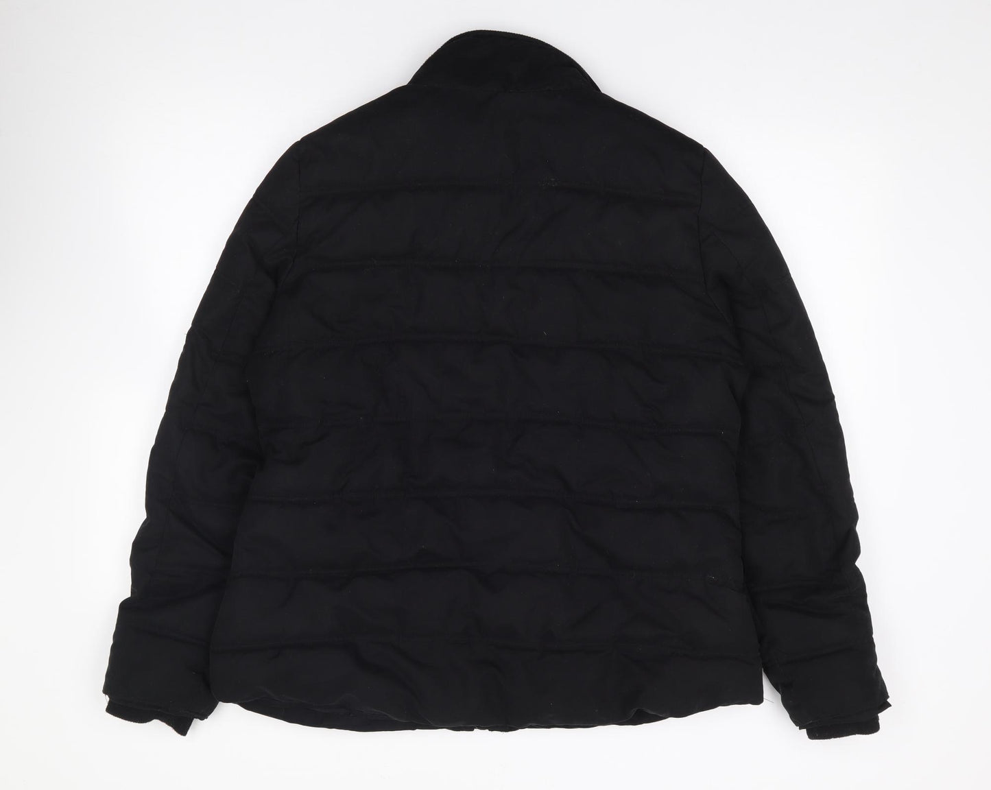 TU Womens Black   Puffer Jacket Coat Size 16  Zip