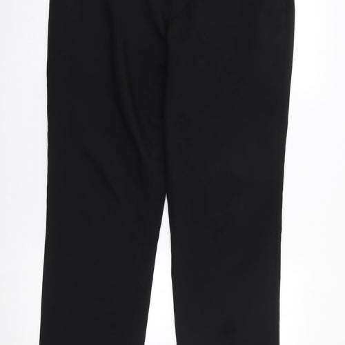 Matalan Mens Black  Polyester Trousers  Size 32 in L29 in Regular Zip