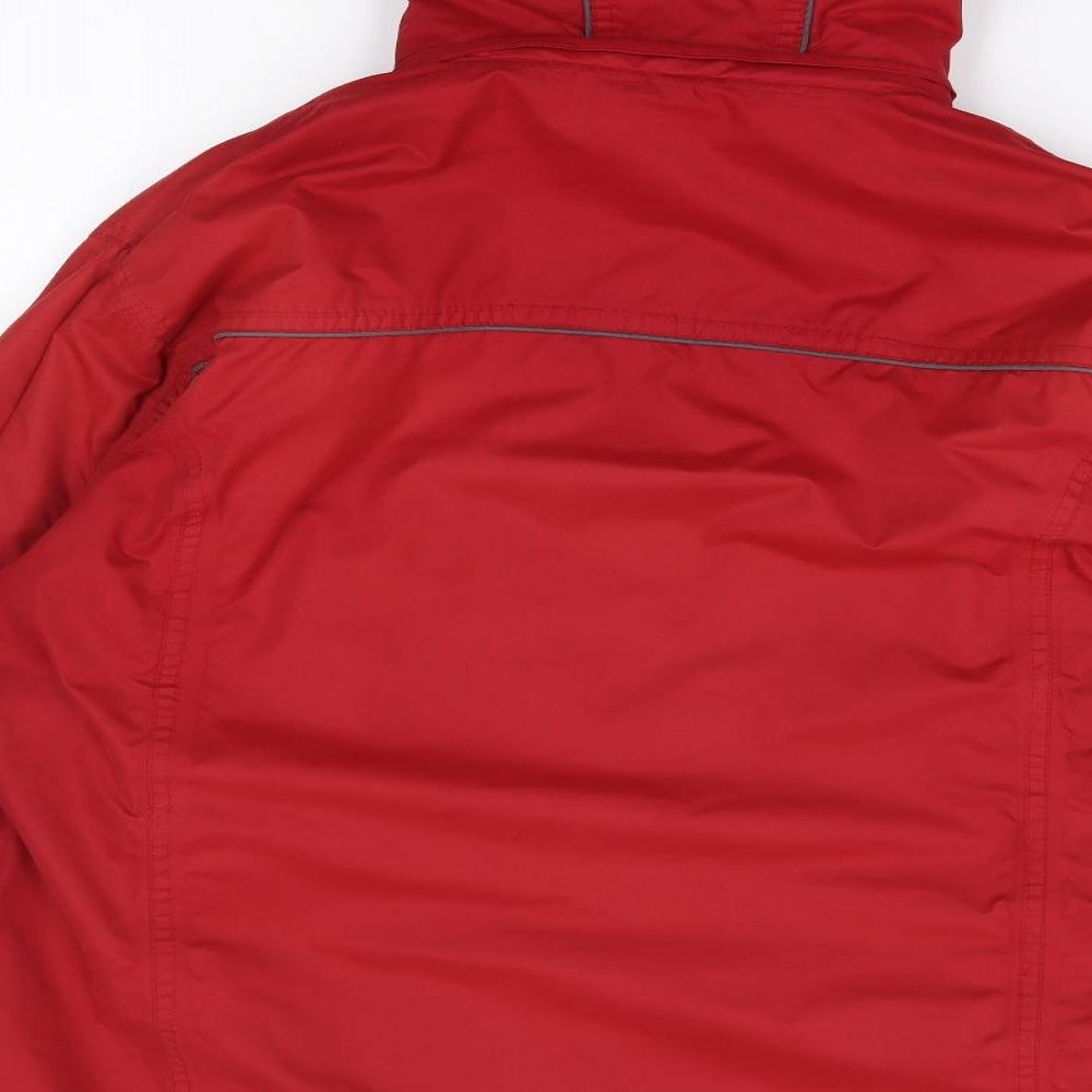 One Valley Womens Red   Rain Coat Coat Size M  Zip
