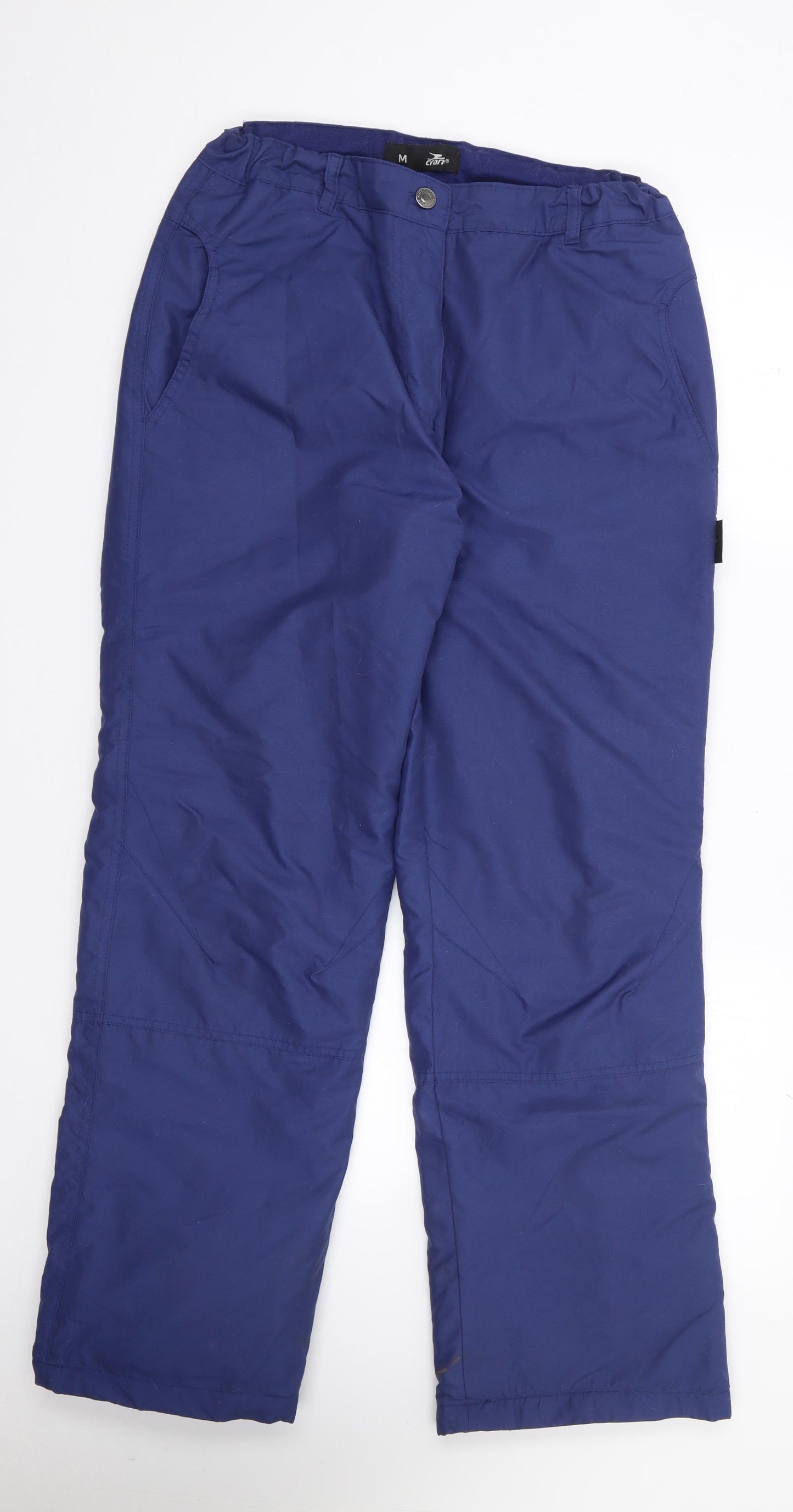 Crane Mens Blue  Polyester Snow Pants Trousers Size M L28 in Regular Zip