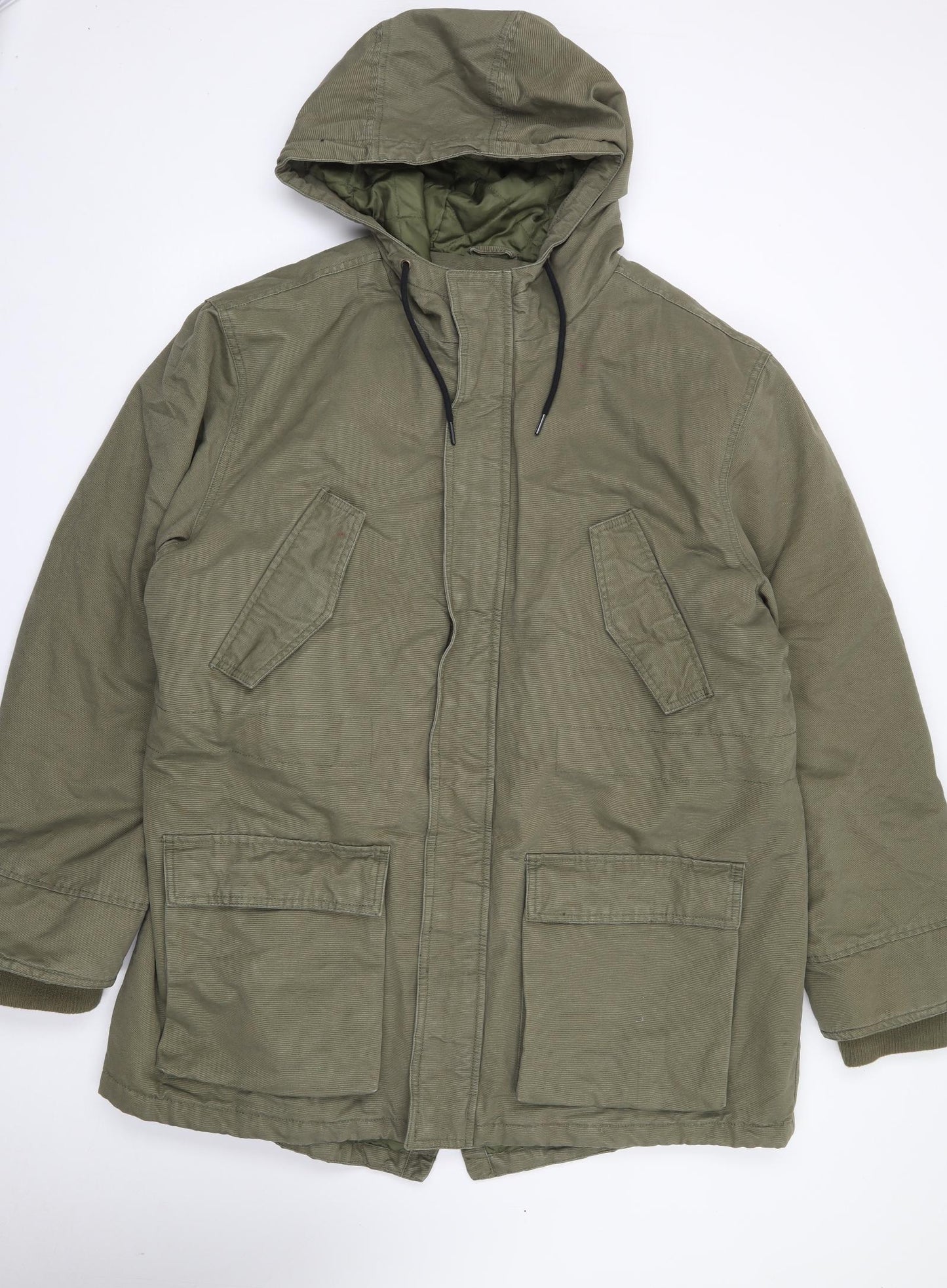 George Mens Green   Parka Coat Size 3XL  Zip