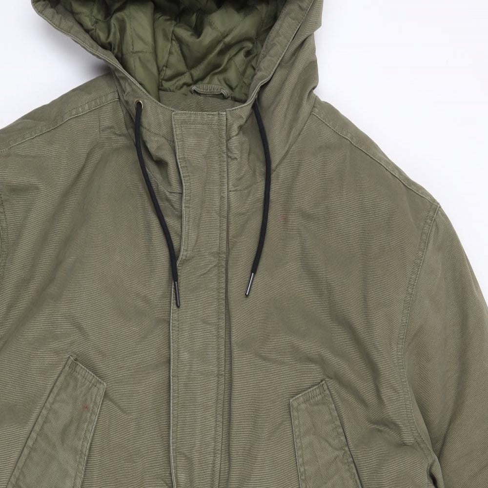George Mens Green   Parka Coat Size 3XL  Zip