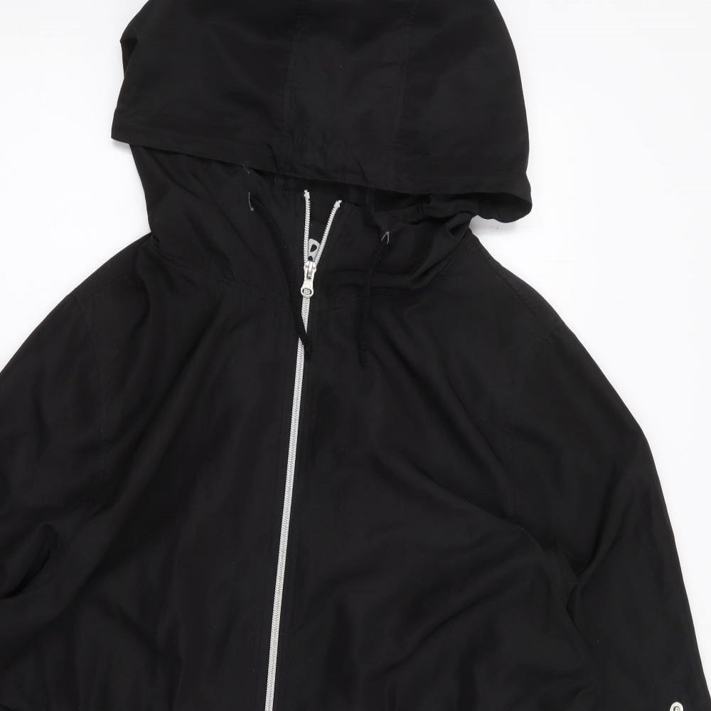 Primark Womens Black   Windbreaker Coat Size L  Zip