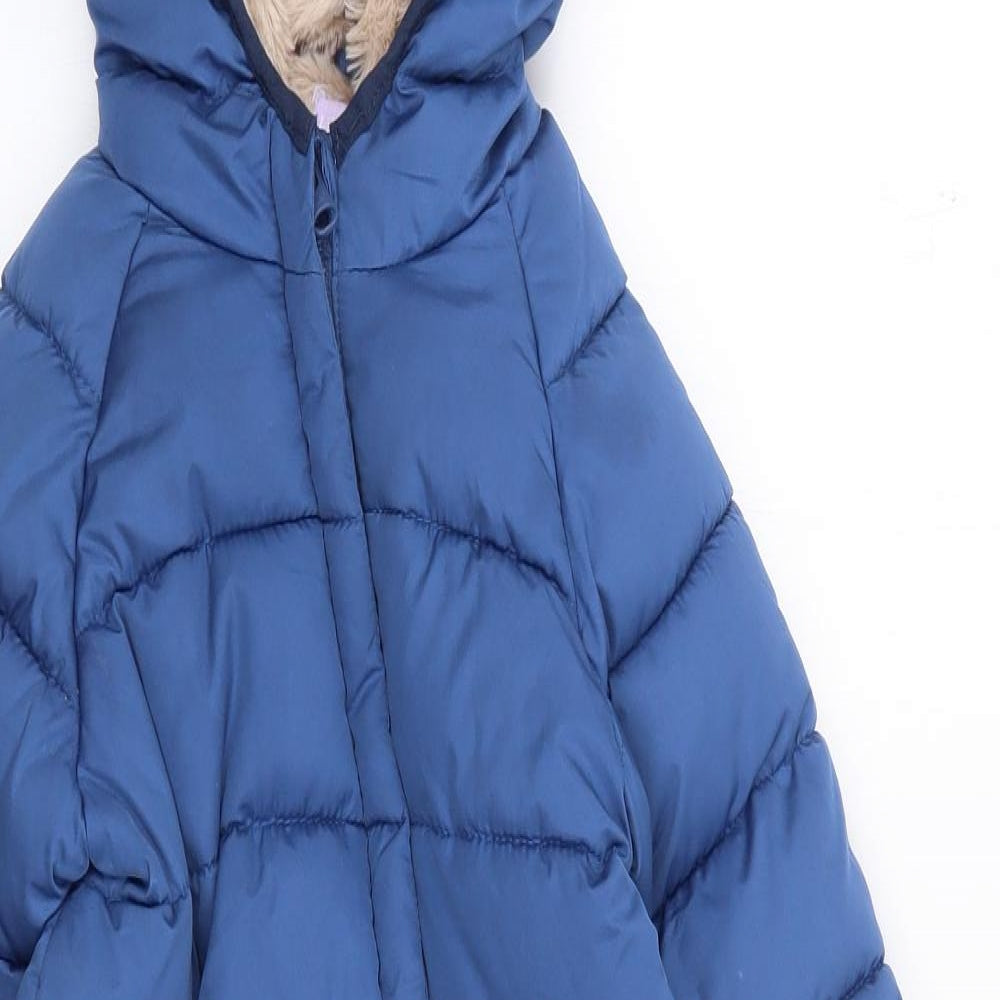 Lily & Dan Boys Blue   Puffer Jacket Snowsuit Size 12-18 Months   Zip