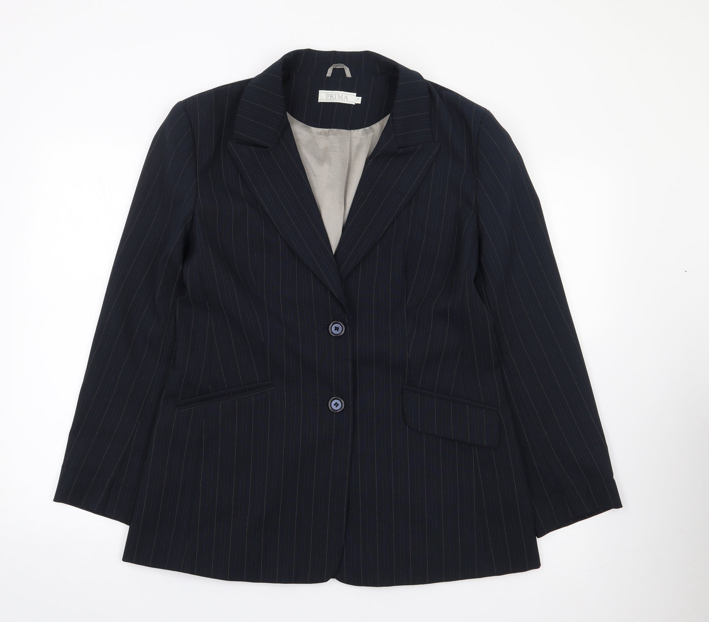 Prima Womens Blue   Jacket Blazer Size 14  Button