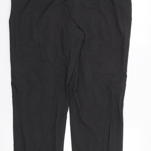 Marks and Spencer Womens Grey  Polyester Trousers  Size 16 L25 in Regular Zip