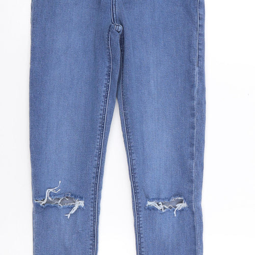 Topshop Womens Blue  Cotton Jegging Jeans Size 26 in L27 in Regular Zip