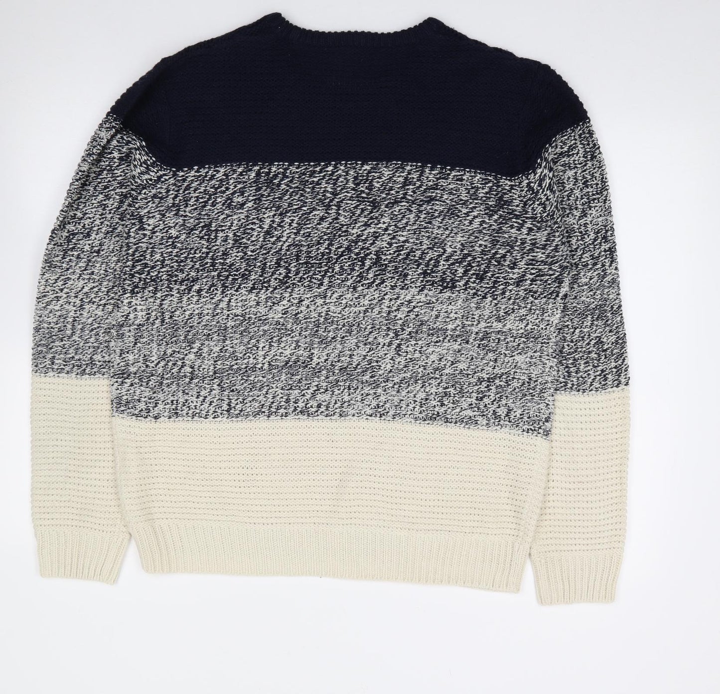 Primark Mens Multicoloured Crew Neck  Acrylic Pullover Jumper Size XL