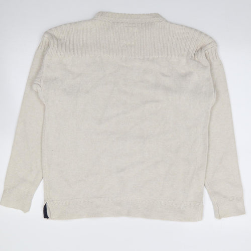 Joules Womens Beige Crew Neck  100% Cotton Pullover Jumper Size M