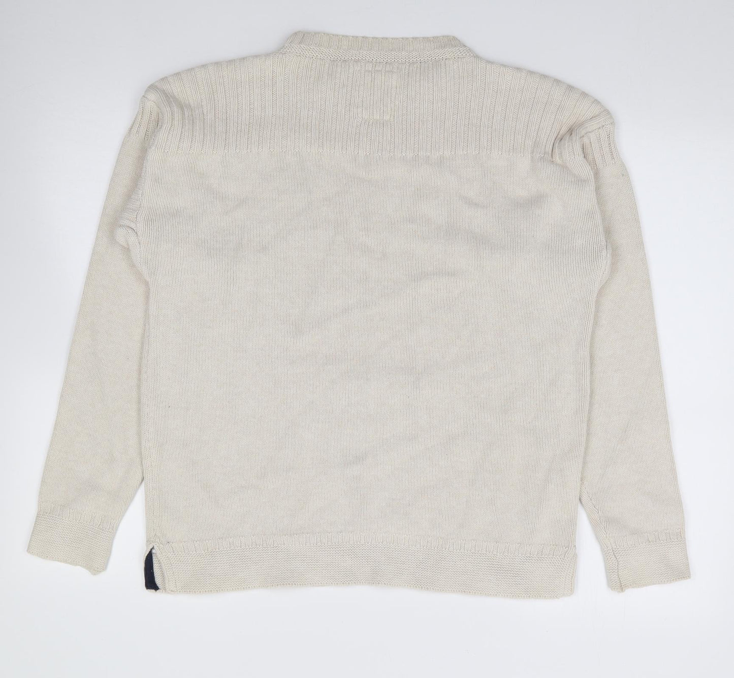 Joules Womens Beige Crew Neck  100% Cotton Pullover Jumper Size M