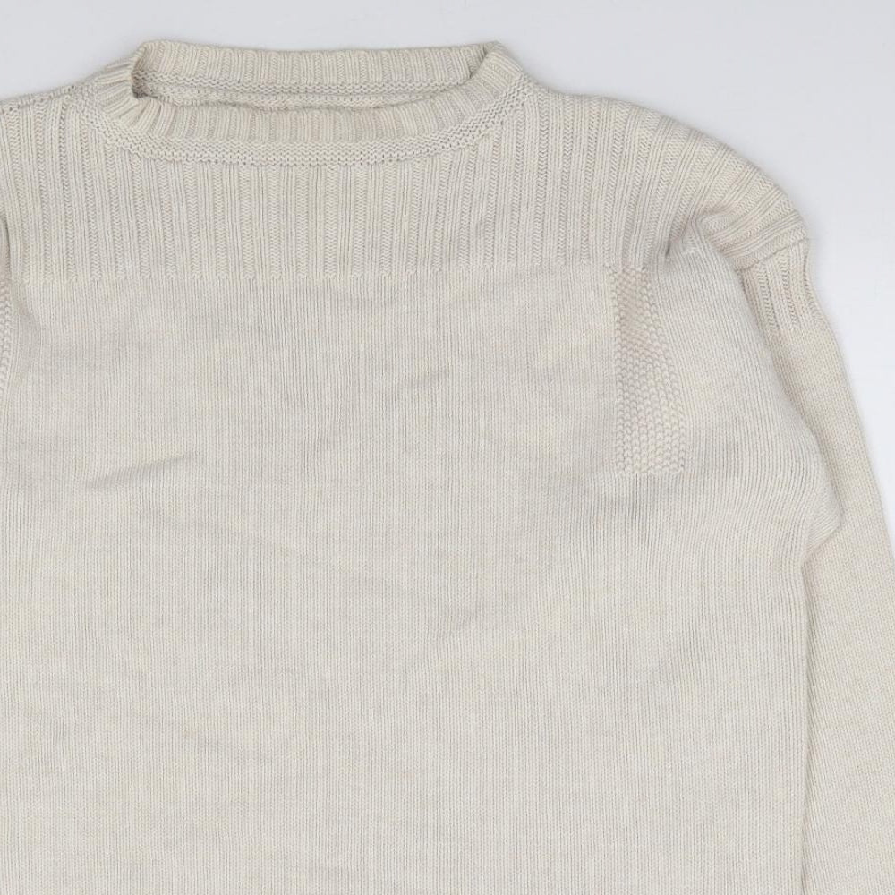 Joules Womens Beige Crew Neck  100% Cotton Pullover Jumper Size M