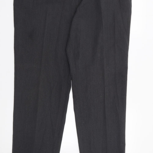 Marks and Spencer Womens Grey  Polyester Trousers  Size 18 L28 in Regular Zip
