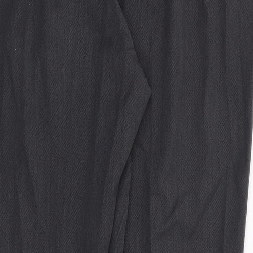 Marks and Spencer Womens Grey  Polyester Trousers  Size 18 L28 in Regular Zip