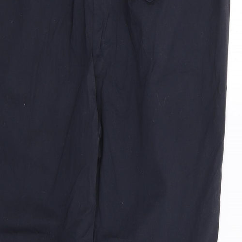 Peter Hahn Womens Blue  Cotton Chino Trousers Size 22 L25 in Regular Drawstring