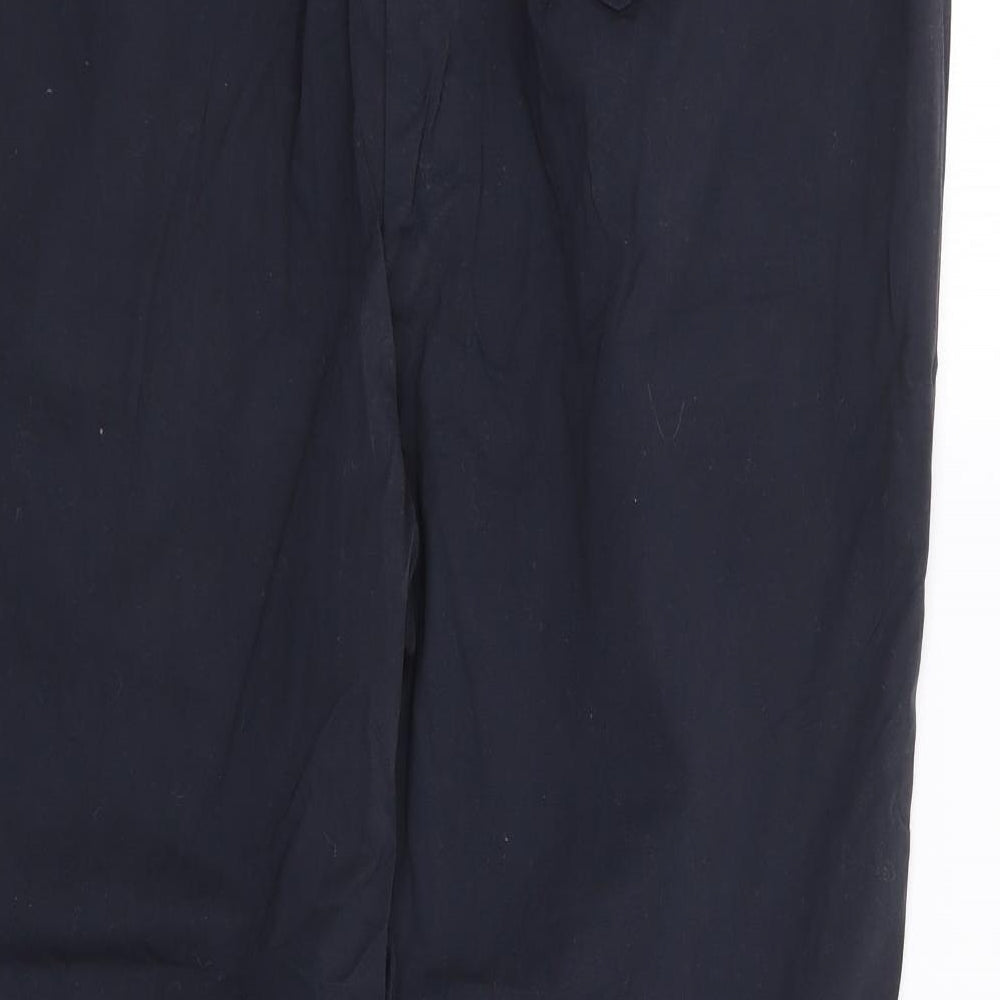 Peter Hahn Womens Blue  Cotton Chino Trousers Size 22 L25 in Regular Drawstring