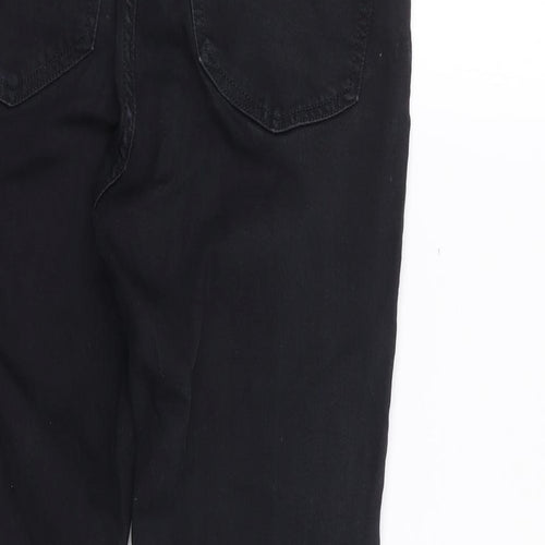 Topshop Womens Black  Cotton Skinny Jeans Size 28 in L26 in Regular Zip