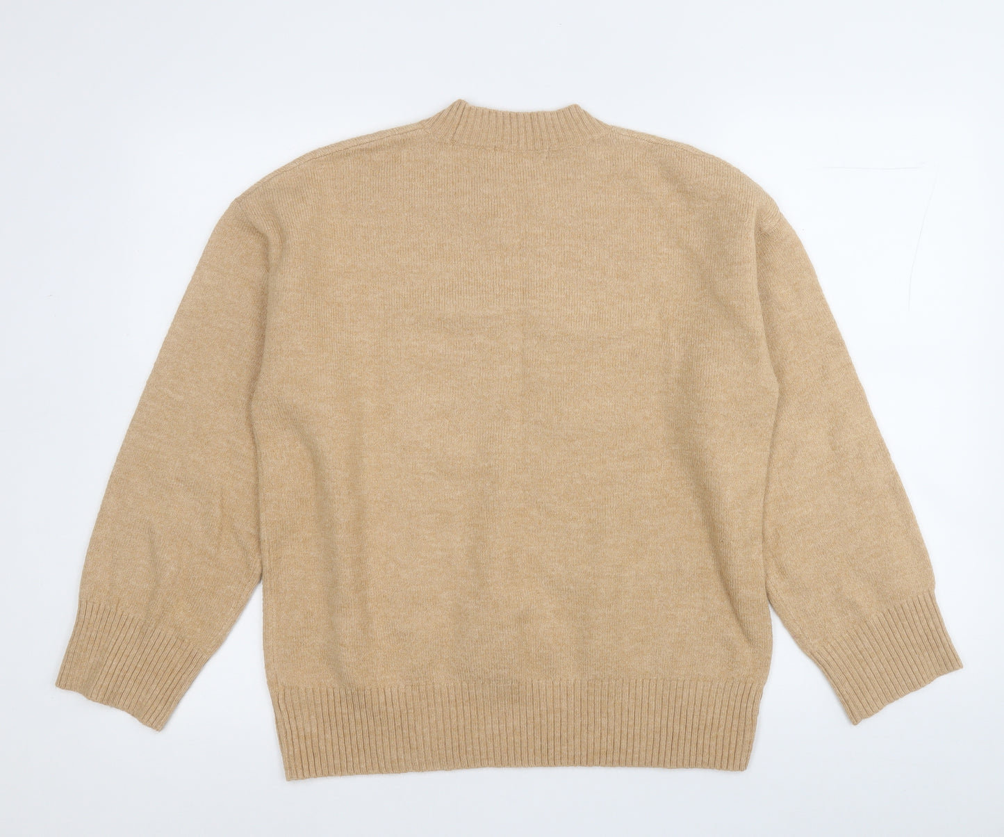 George Womens Brown Mock Neck  Polyester Pullover Jumper Size 12