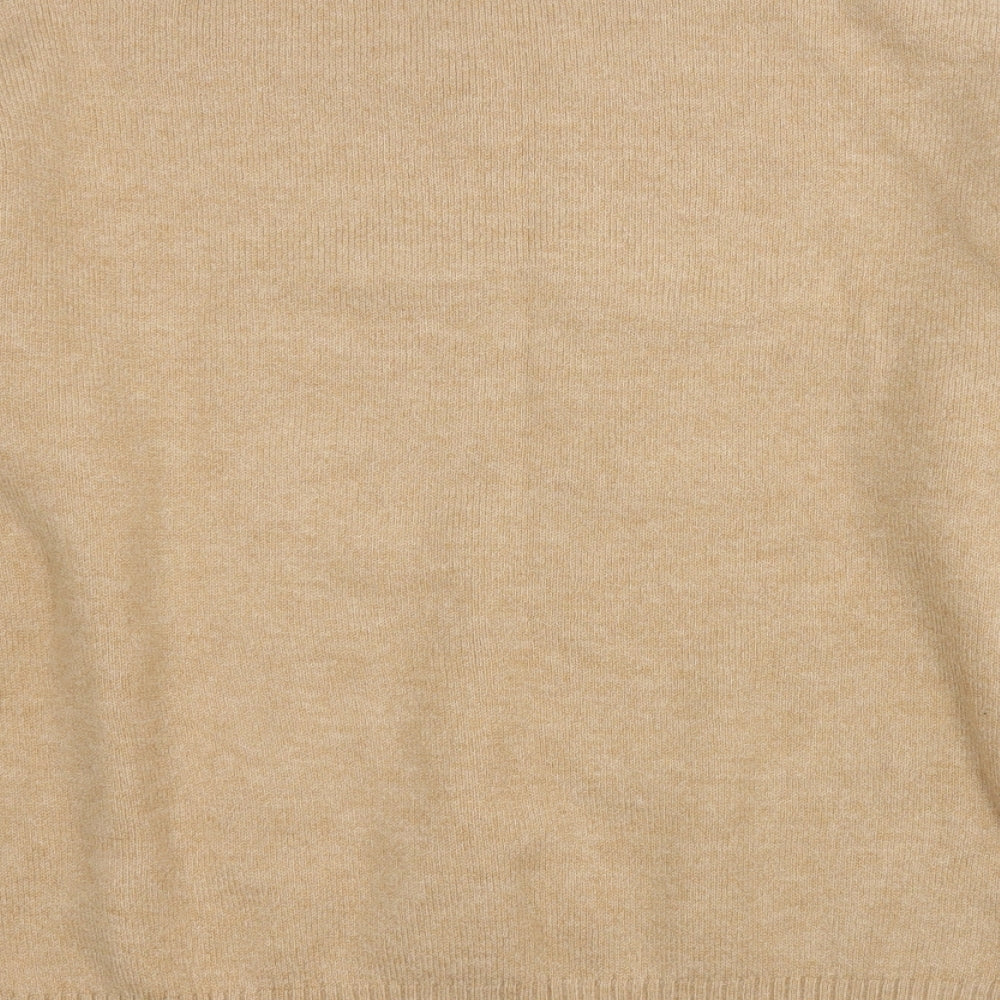 George Womens Brown Mock Neck  Polyester Pullover Jumper Size 12