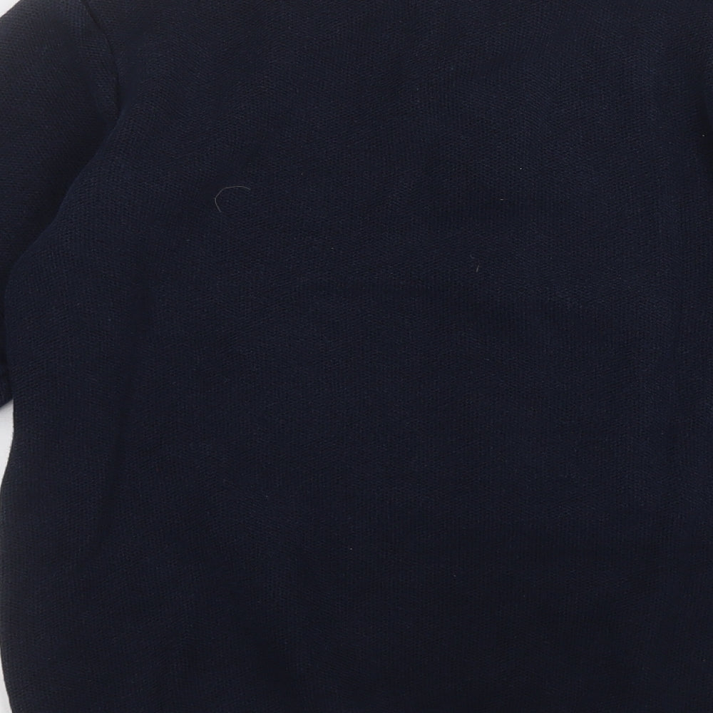 NEXT Mens Blue Collared  Cotton Pullover Jumper Size L