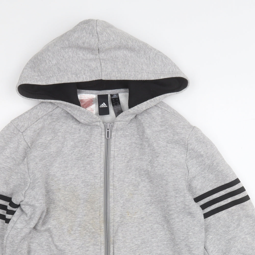 adidas Boys Grey   Jacket  Size 11-12 Years
