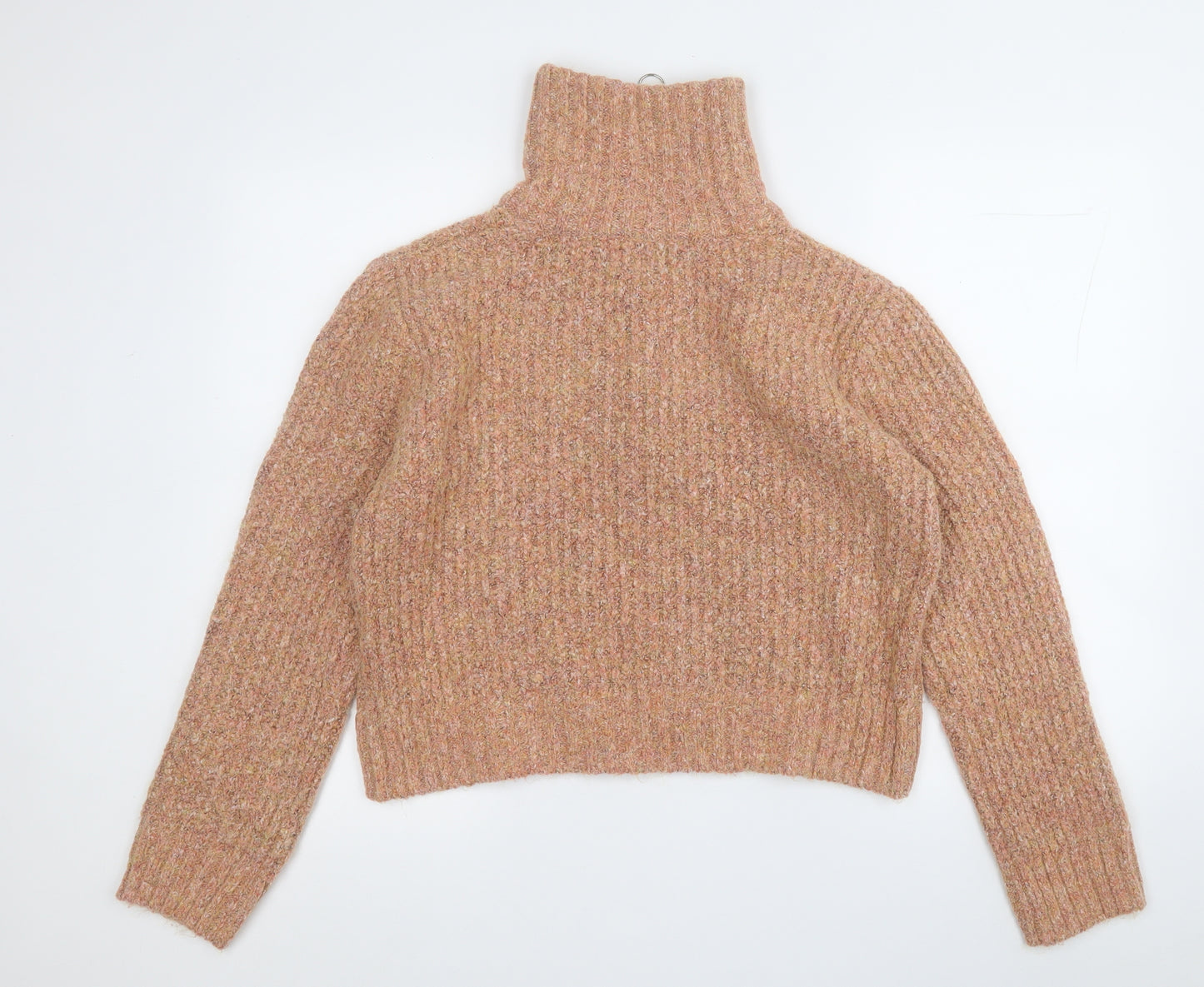 if it were me  Womens Orange High Neck  Polyester Pullover Jumper Size M